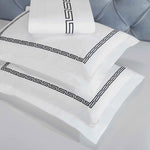 100% Cotton Greek Key Embroidered Duvet Cover Set - Duvet Cover Set by Superior Brand