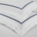 100% Cotton Greek Key Embroidered Duvet Cover Set - Duvet Cover Set by Superior Brand