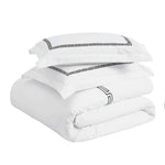 100% Cotton Greek Key Embroidered Duvet Cover Set - Duvet Cover Set by Superior Brand