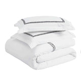 100% Cotton Greek Key Embroidered Duvet Cover Set - Duvet Cover Set by Superior Brand