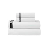 100% Cotton Bed Sheet Set Greek Key Embroidered Deep Pocket Harrison - Sheet Set by Superior Brand