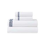 100% Cotton Bed Sheet Set Greek Key Embroidered Deep Pocket Harrison - Sheet Set by Superior Brand