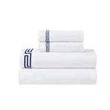 100% Cotton Bed Sheet Set Greek Key Embroidered Deep Pocket Harrison - Sheet Set by Superior Brand