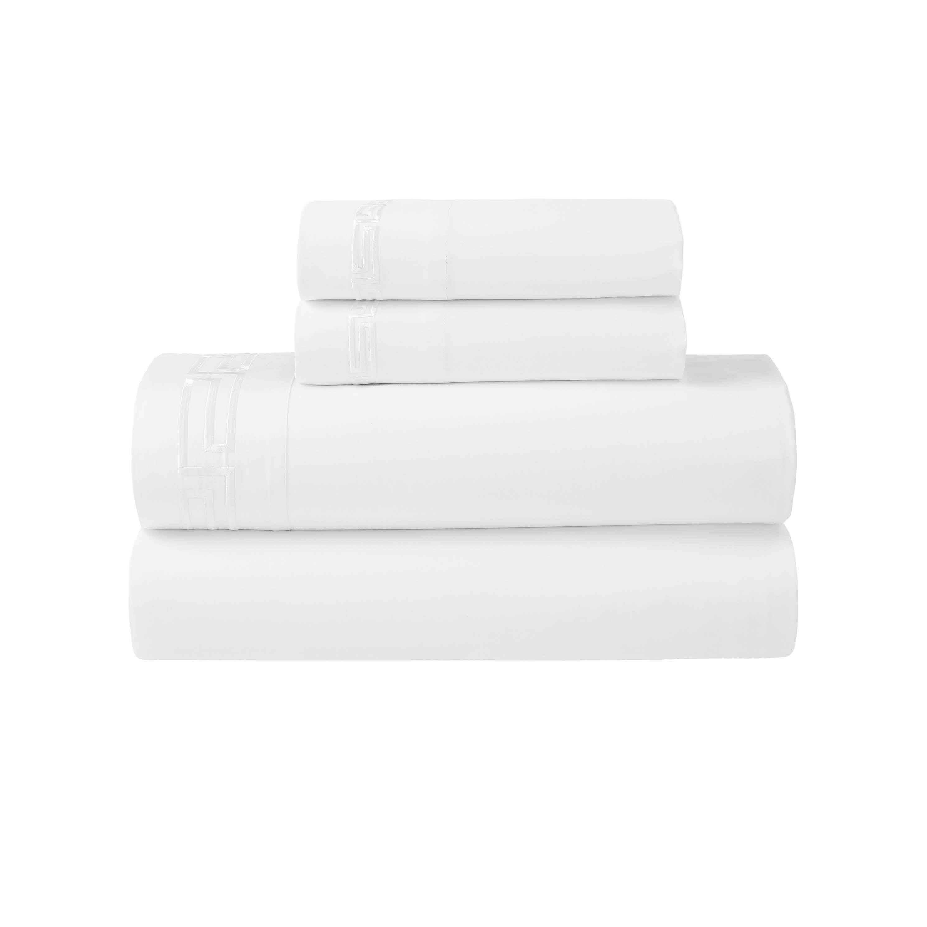 Harrison Cotton Greek Key Embroidered Deep Pocket Bed Sheet Set - Sheet Set by Superior
