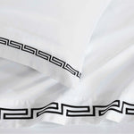 100% Cotton Bed Sheet Set Greek Key Embroidered Deep Pocket Harrison - Sheet Set by Superior Brand