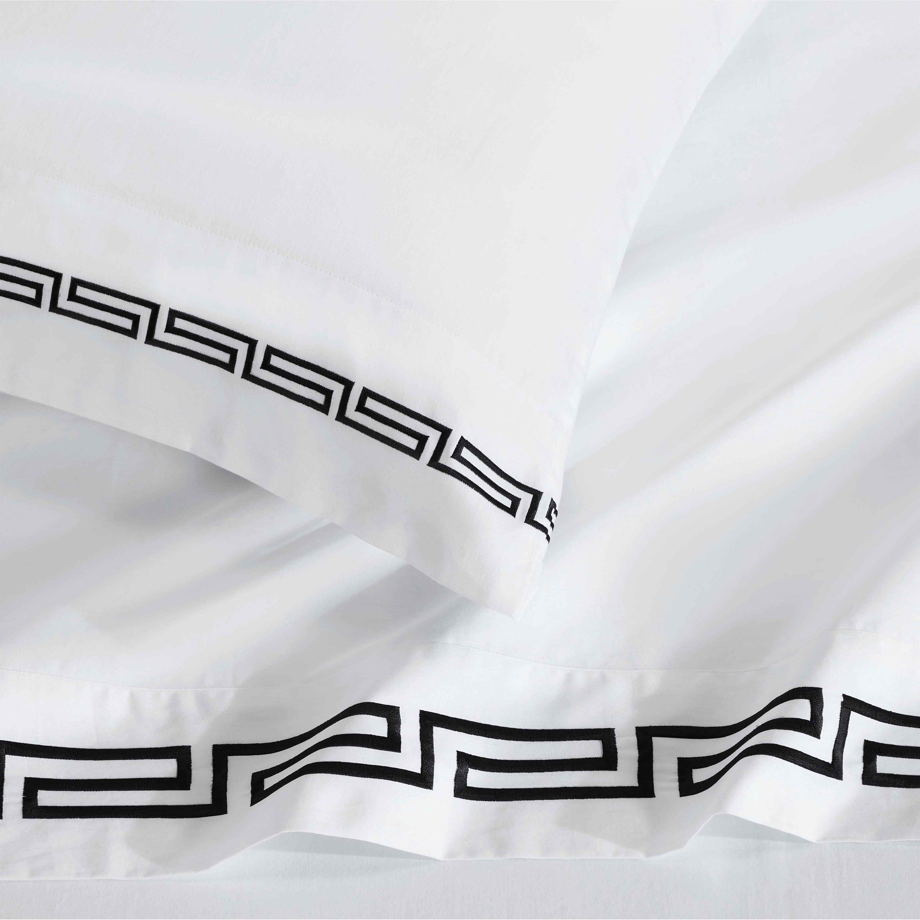 Harrison Cotton Greek Key Embroidered Deep Pocket Bed Sheet Set - Sheet Set by Superior