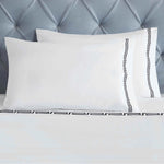 100% Cotton Bed Sheet Set Greek Key Embroidered Deep Pocket Harrison - Sheet Set by Superior Brand