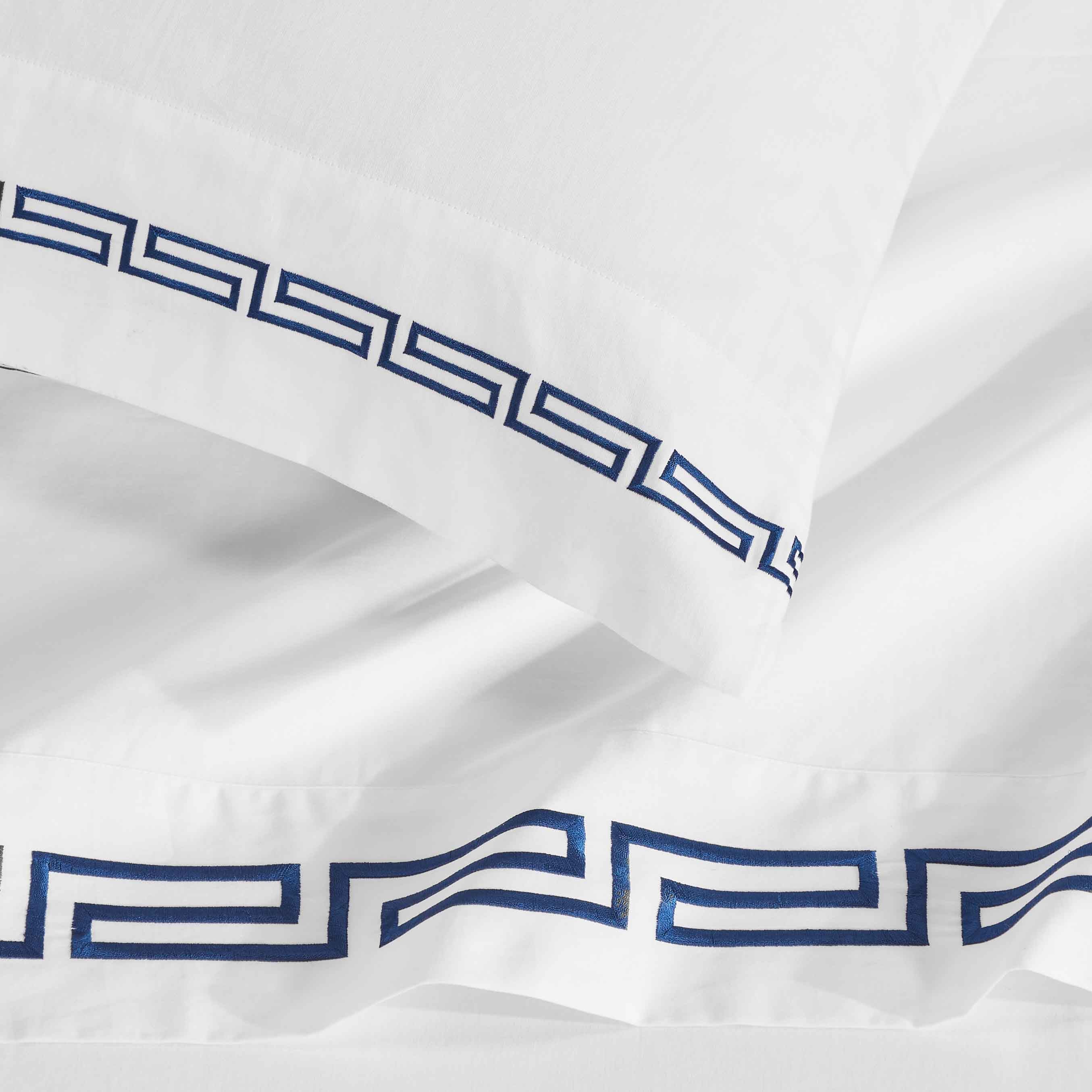 Harrison Cotton Greek Key Embroidered Deep Pocket Bed Sheet Set - Sheet Set by Superior