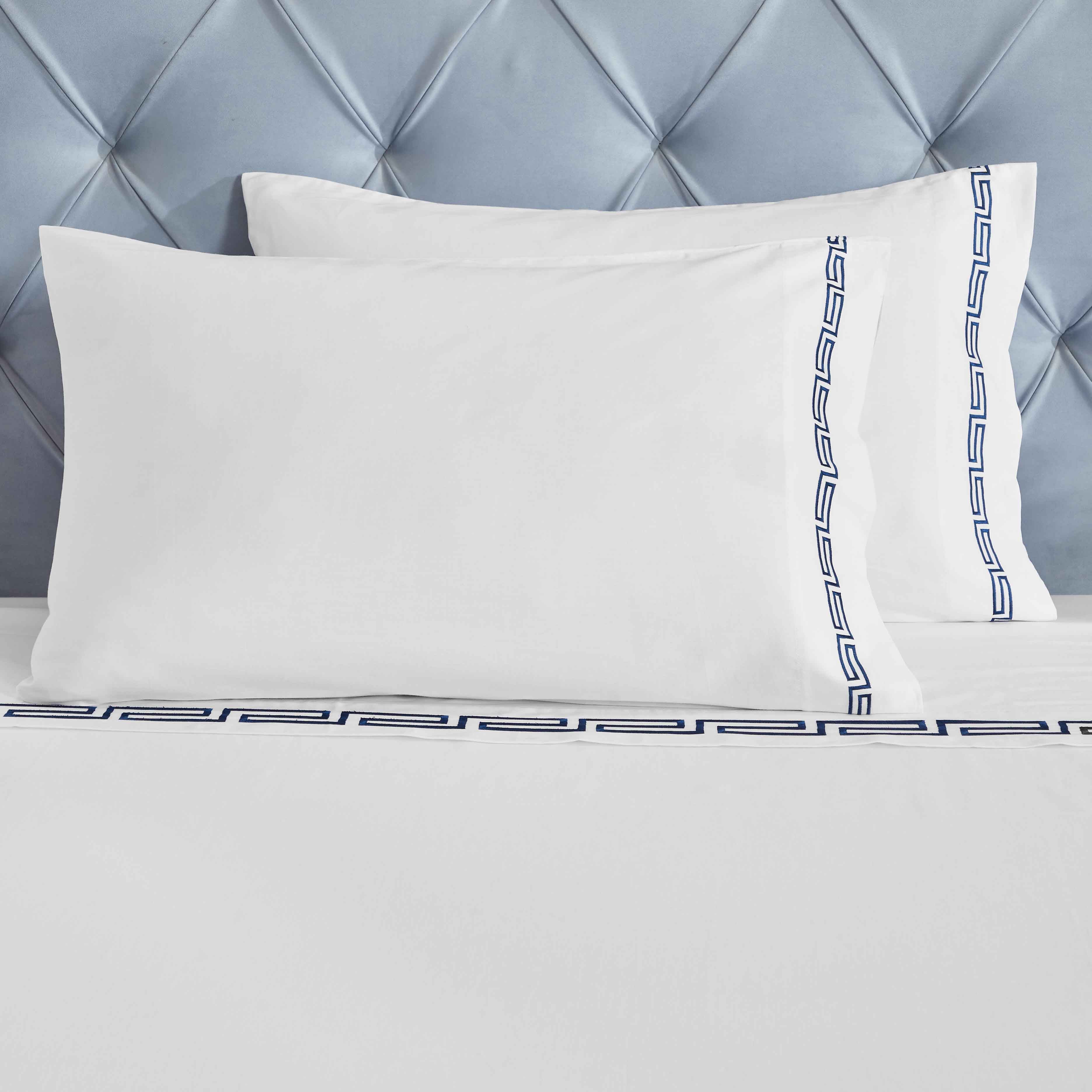 Harrison Cotton Greek Key Embroidered Deep Pocket Bed Sheet Set - Sheet Set by Superior