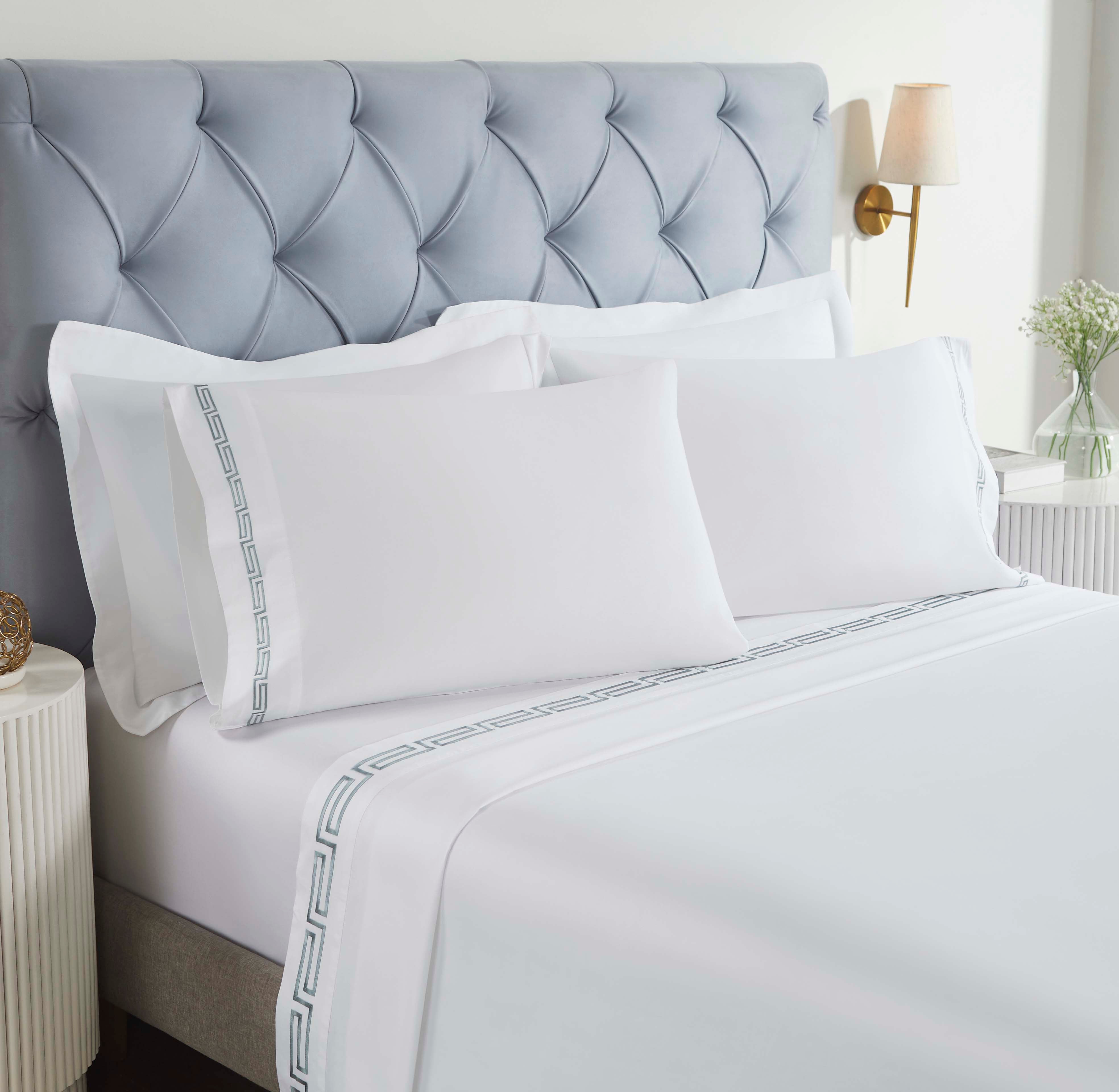 Harrison Cotton Greek Key Embroidered Deep Pocket Bed Sheet Set - Sheet Set by Superior
