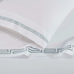 100% Cotton Bed Sheet Set Greek Key Embroidered Deep Pocket Harrison - Sheet Set by Superior Brand
