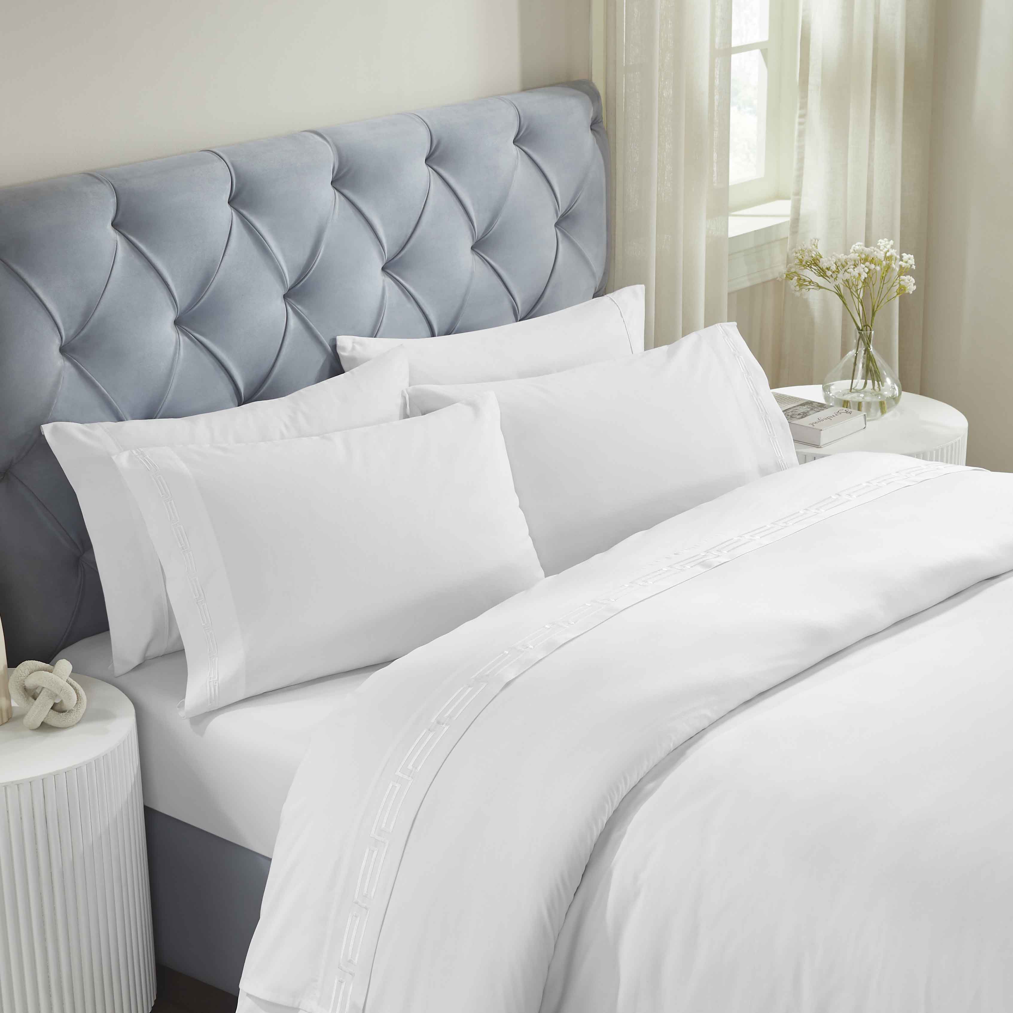 Harrison Cotton Greek Key Embroidered Deep Pocket Bed Sheet Set - Sheet Set by Superior