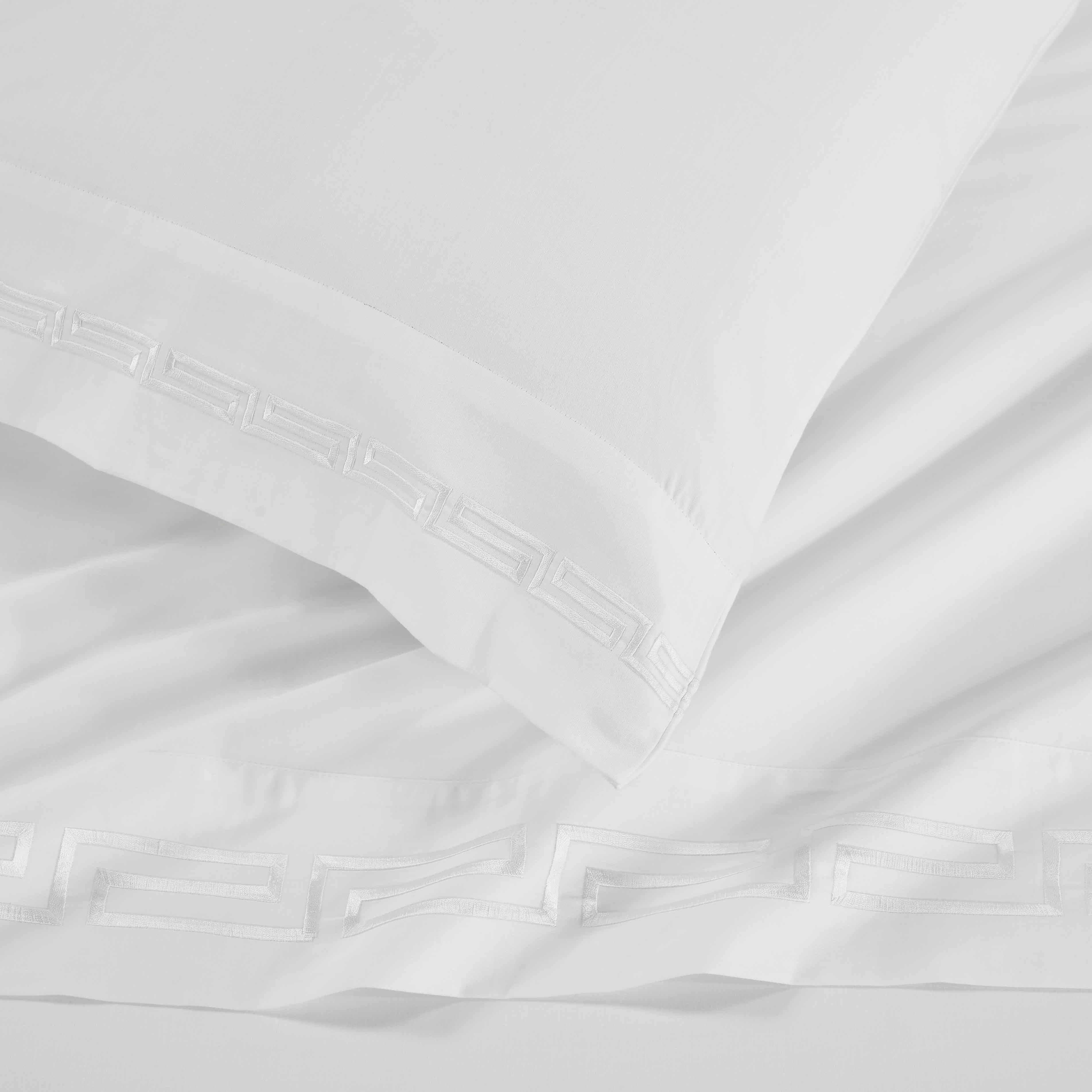 Harrison Cotton Greek Key Embroidered Deep Pocket Bed Sheet Set - Sheet Set by Superior