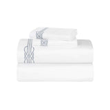 100% Cotton Bed Sheet Set Gold Embroidered Deep Pocket Moonlawn - Sheet Set by Superior Brand