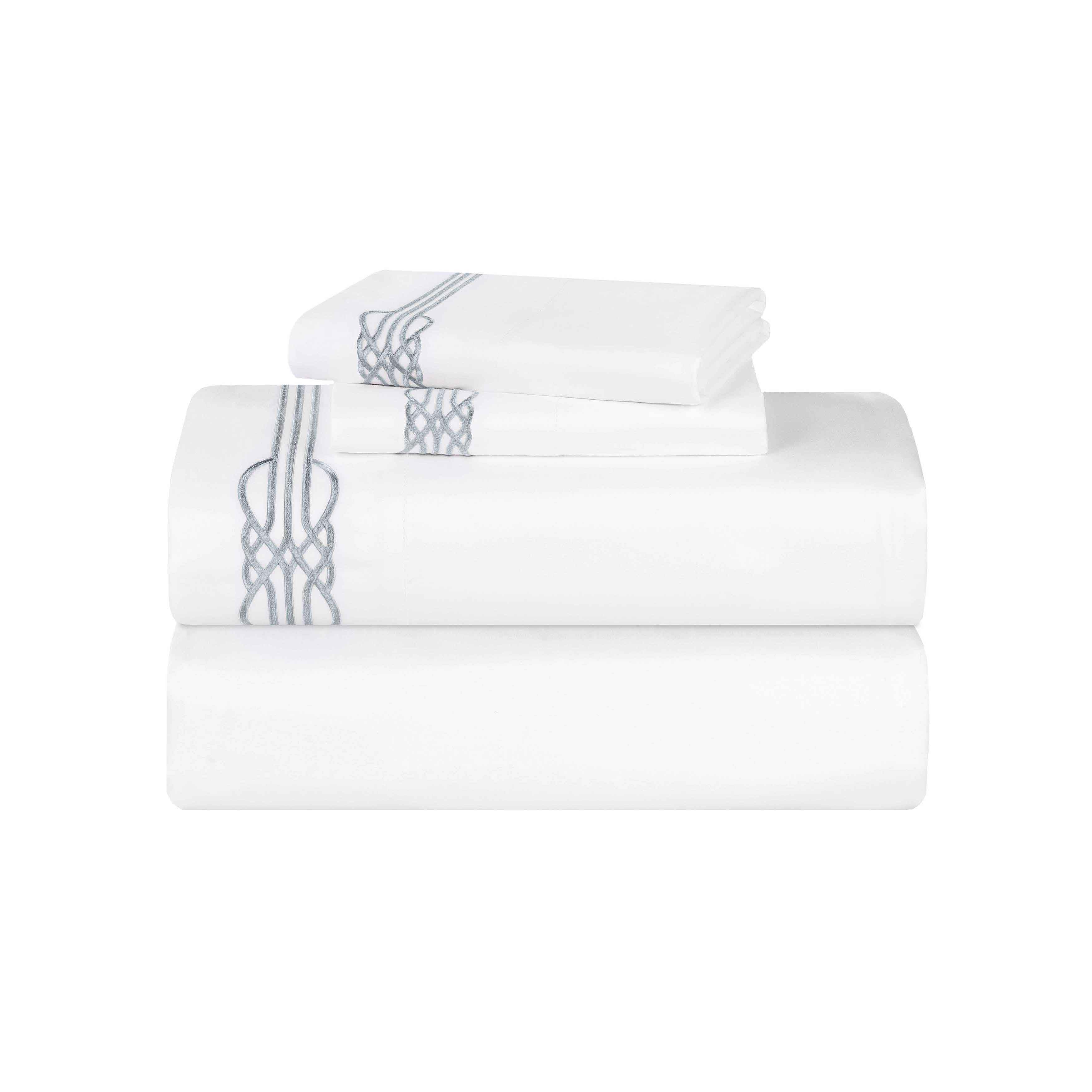 Moonlawn Cotton Gold Embroidered Deep Pocket Bed Sheet Set - Sheet Set by Superior