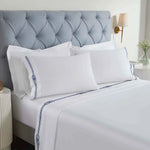 100% Cotton Bed Sheet Set Gold Embroidered Deep Pocket Moonlawn - Sheet Set by Superior Brand