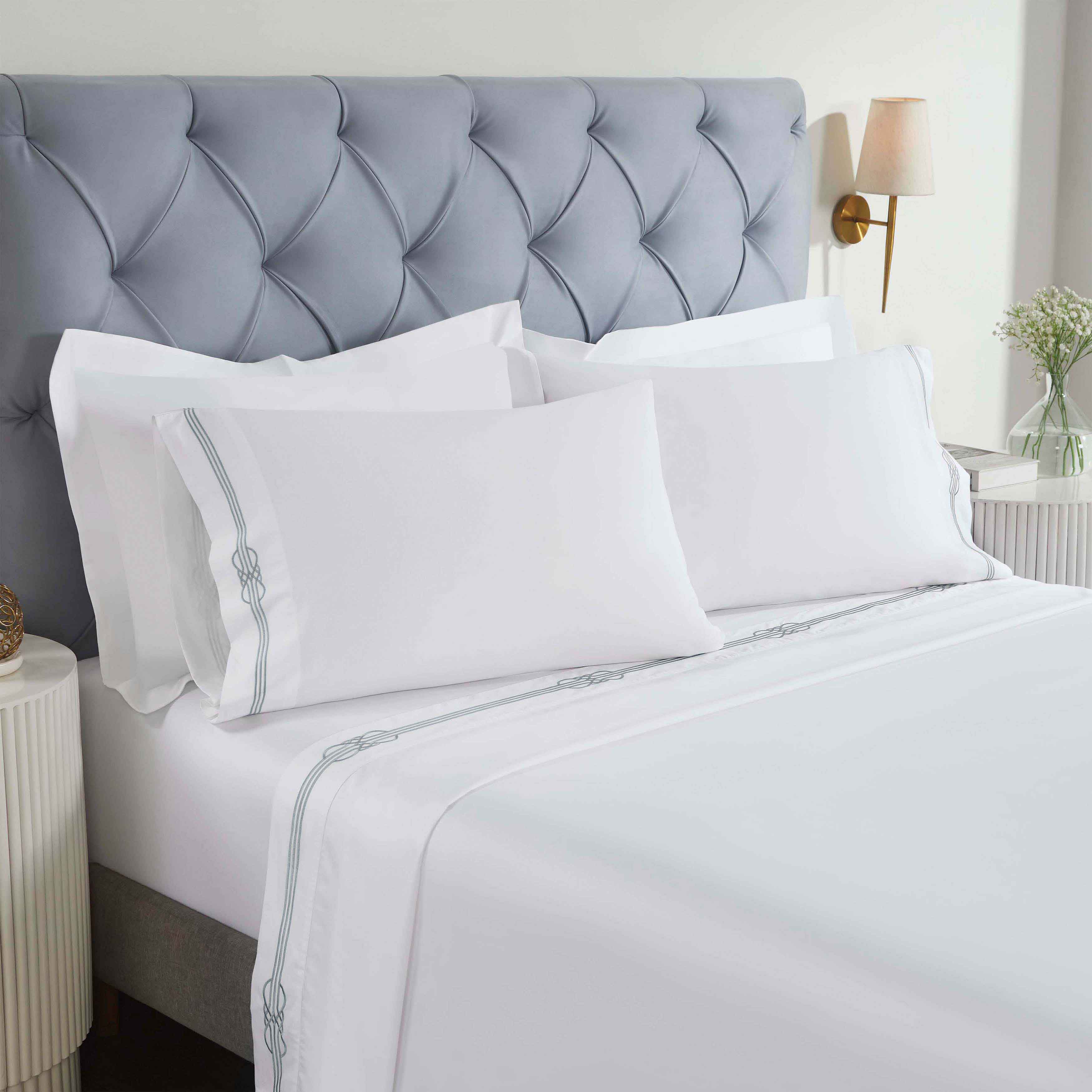 Moonlawn Cotton Gold Embroidered Deep Pocket Bed Sheet Set - Sheet Set by Superior