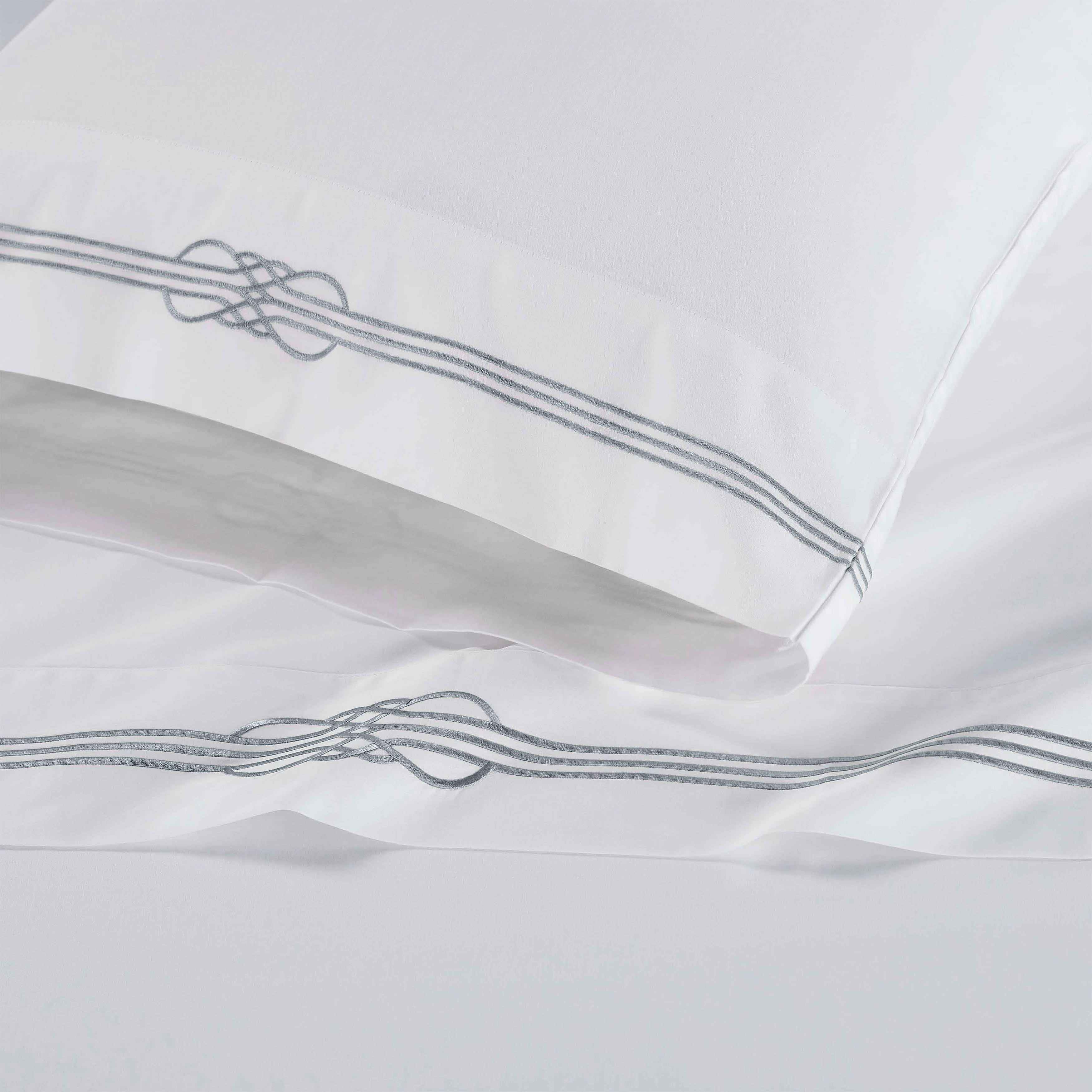 100% Cotton Bed Sheet Set Gold Embroidered Deep Pocket Moonlawn - Sheet Set by Superior Brand