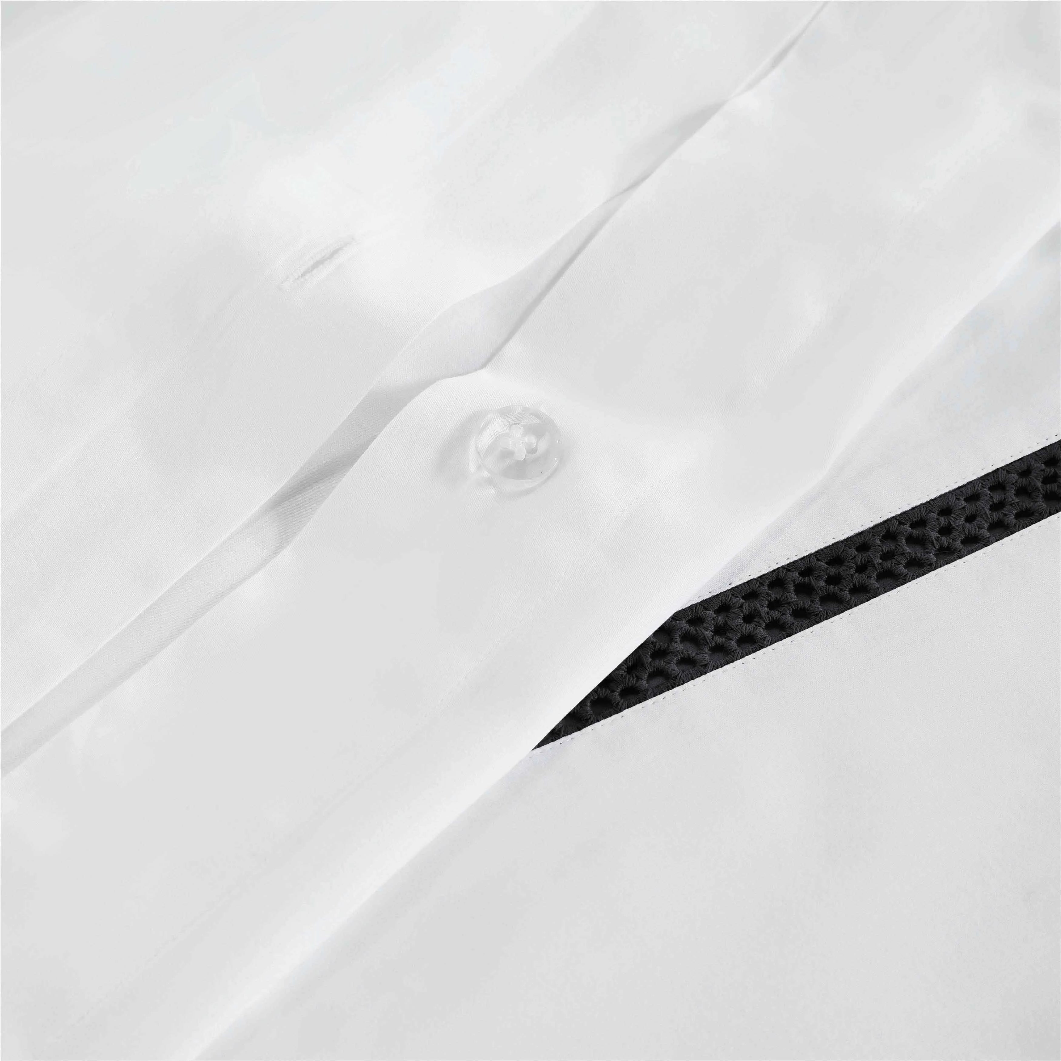 100% Cotton Cross-Stitch Embroidered Duvet Cover Set - Duvet Cover Set by Superior Brand