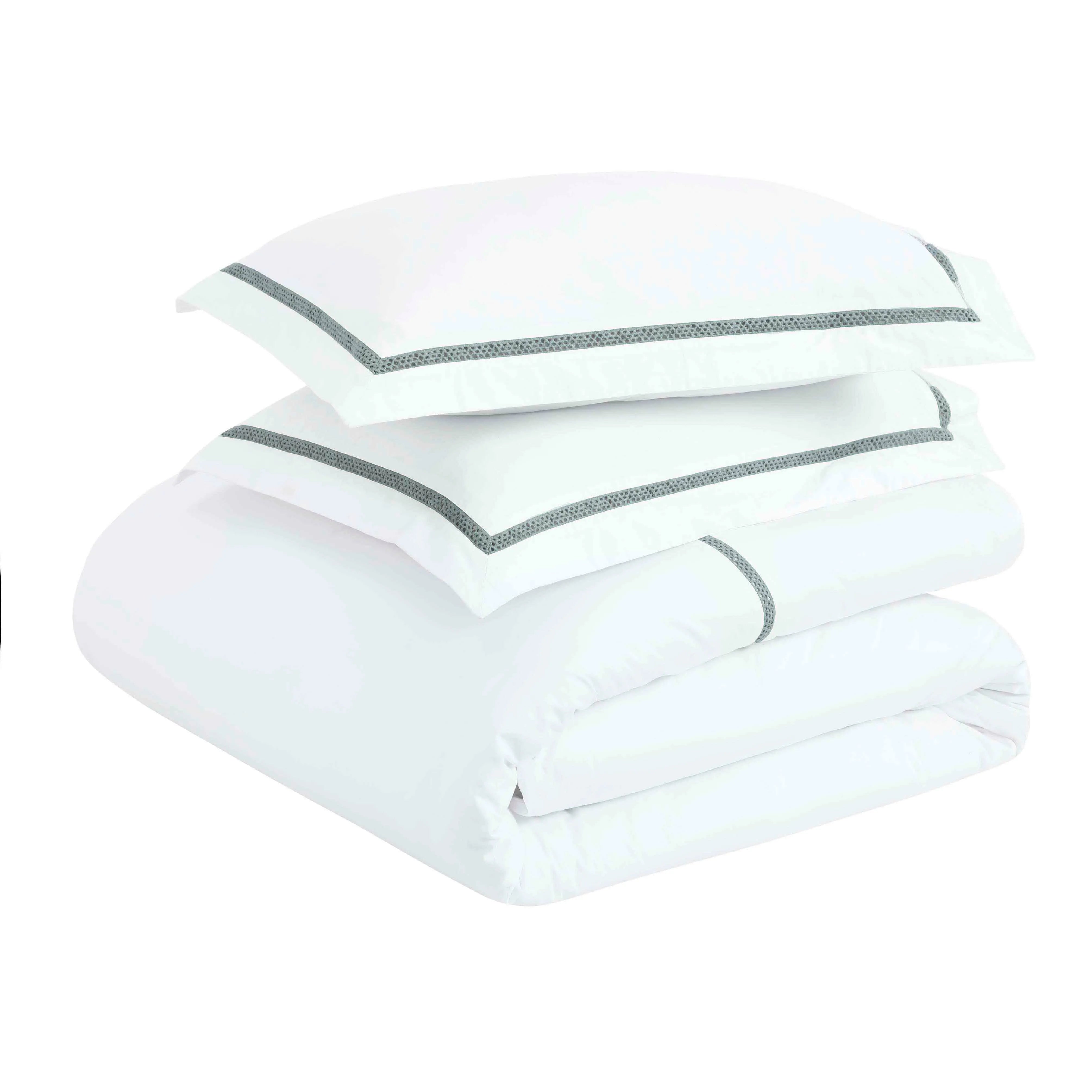 100% Cotton Cross-Stitch Embroidered Duvet Cover Set - Duvet Cover Set by Superior Brand