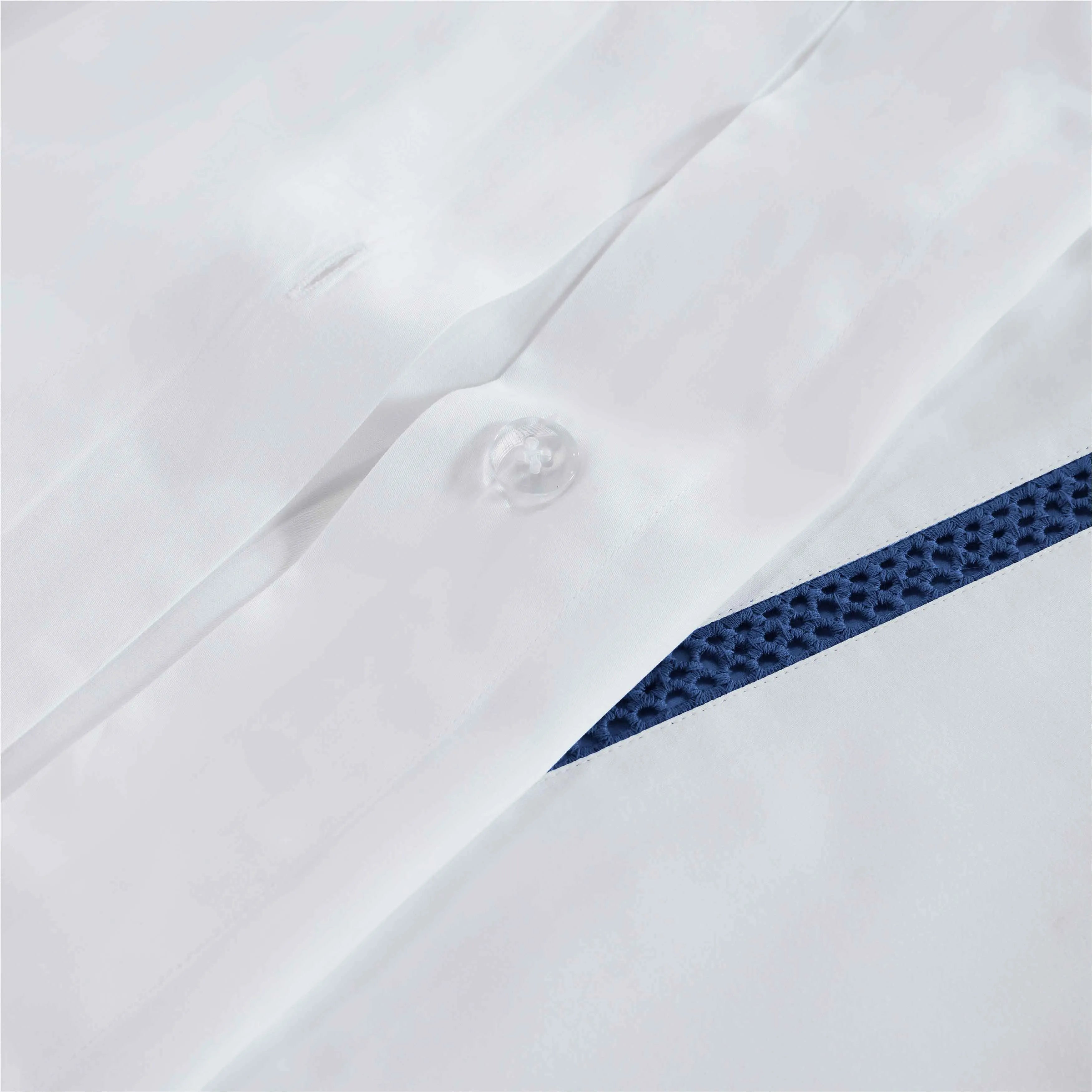 100% Cotton Cross-Stitch Embroidered Duvet Cover Set - Duvet Cover Set by Superior Brand