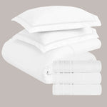 6-Piece Luxury Embroidered Duvet Cover Bed & Bath Bundle - Bed & Bath Bundle by Superior Brand