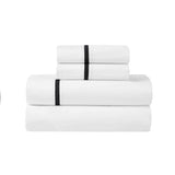 100% Cotton Bed Sheet Set Cross-Stitch Embroidered Deep Pocket Riverton - Sheet Set by Superior Brand