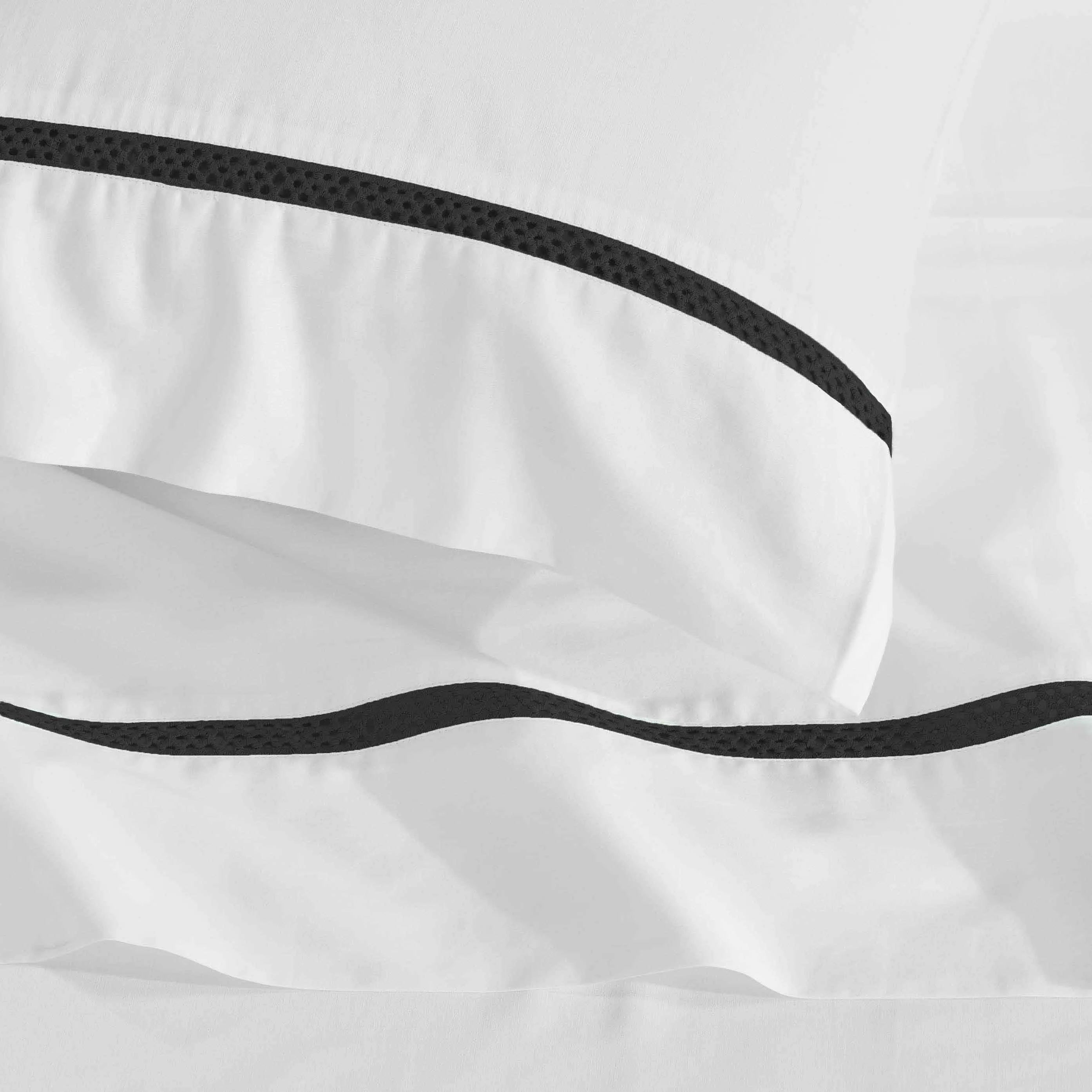 100% Cotton Bed Sheet Set Cross-Stitch Embroidered Deep Pocket Riverton - Sheet Set by Superior Brand