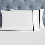 100% Cotton Bed Sheet Set Cross-Stitch Embroidered Deep Pocket Riverton - Sheet Set by Superior Brand