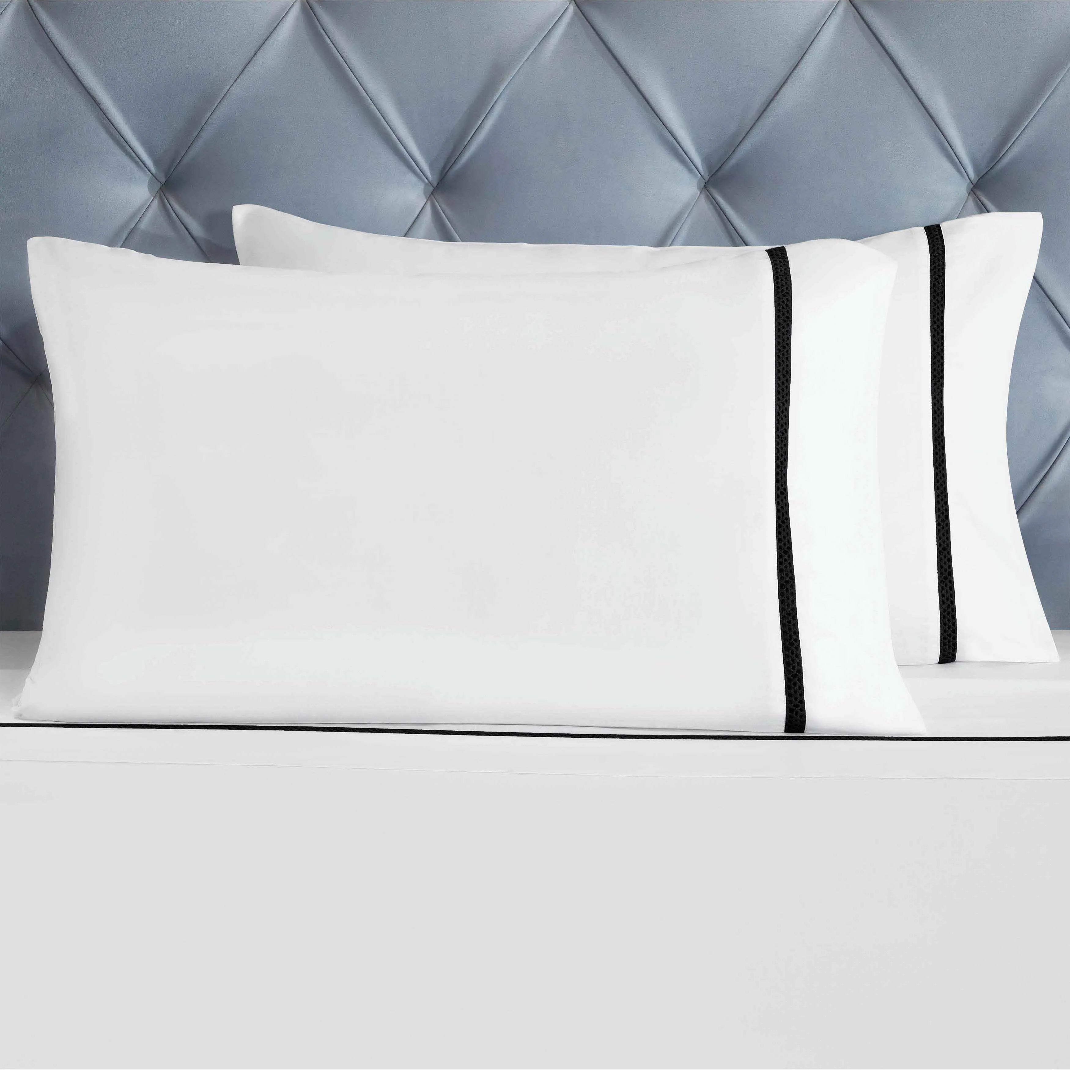 100% Cotton Bed Sheet Set Cross-Stitch Embroidered Deep Pocket Riverton - Sheet Set by Superior Brand