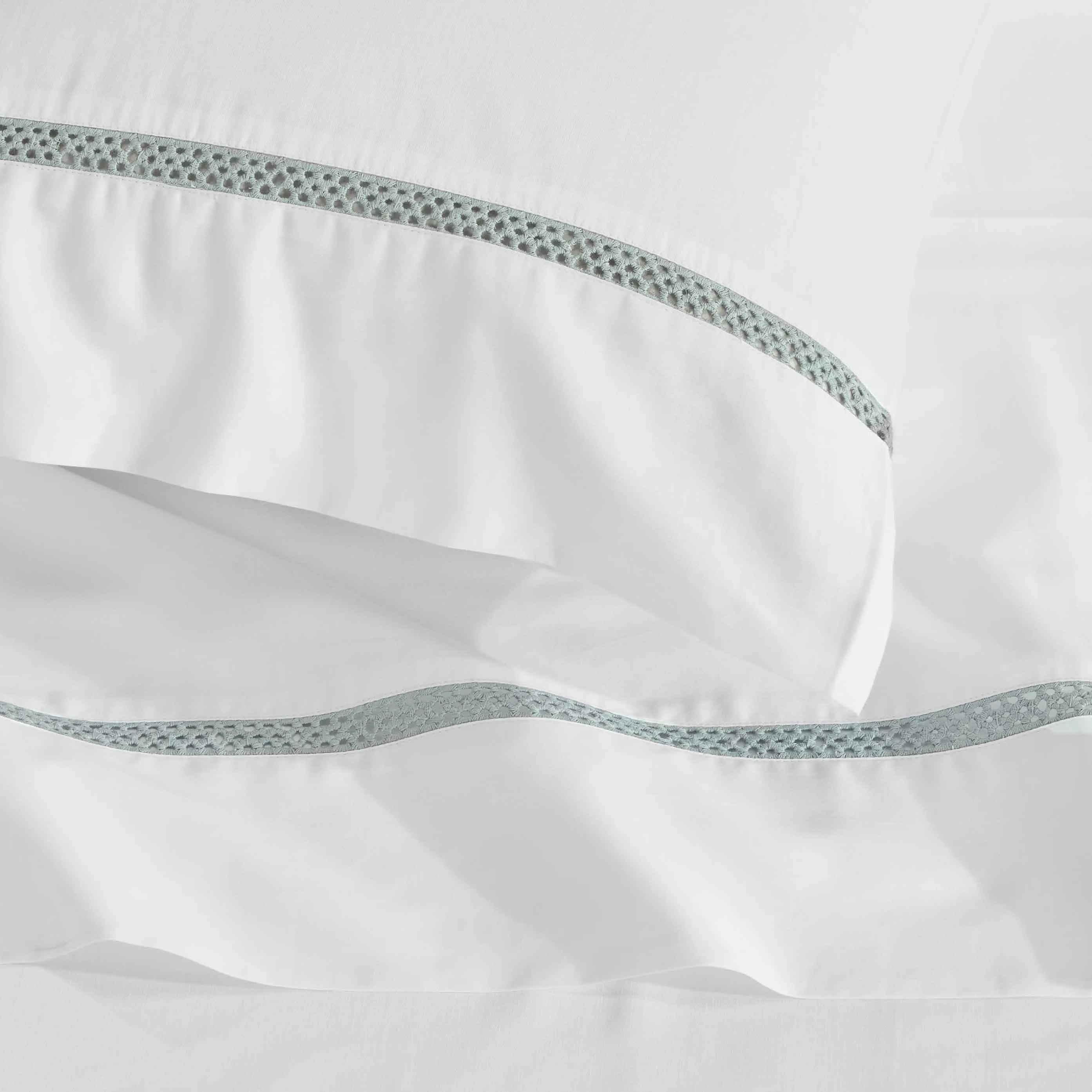 100% Cotton Bed Sheet Set Cross-Stitch Embroidered Deep Pocket Riverton - Sheet Set by Superior Brand