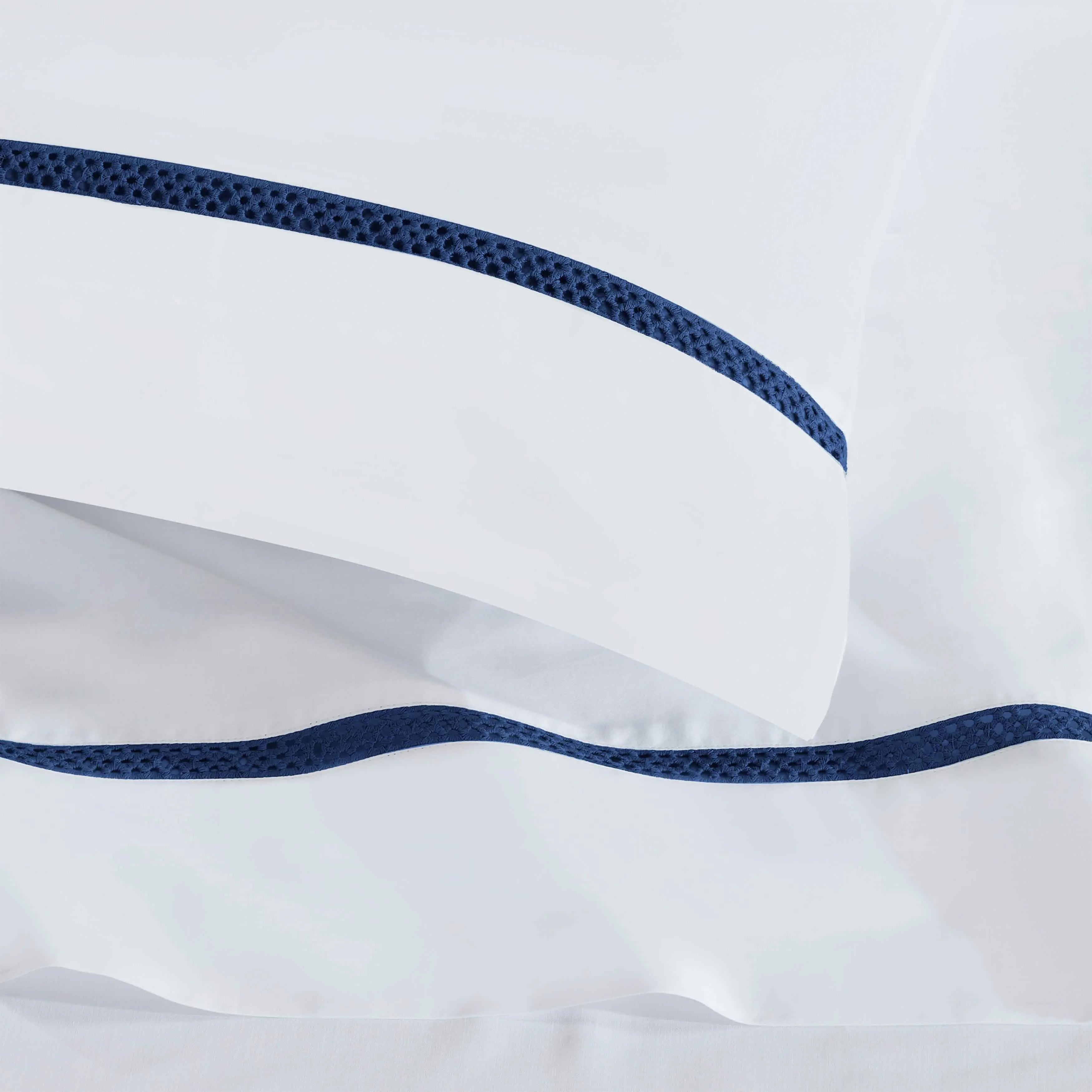 100% Cotton Bed Sheet Set Cross-Stitch Embroidered Deep Pocket Riverton - Sheet Set by Superior Brand