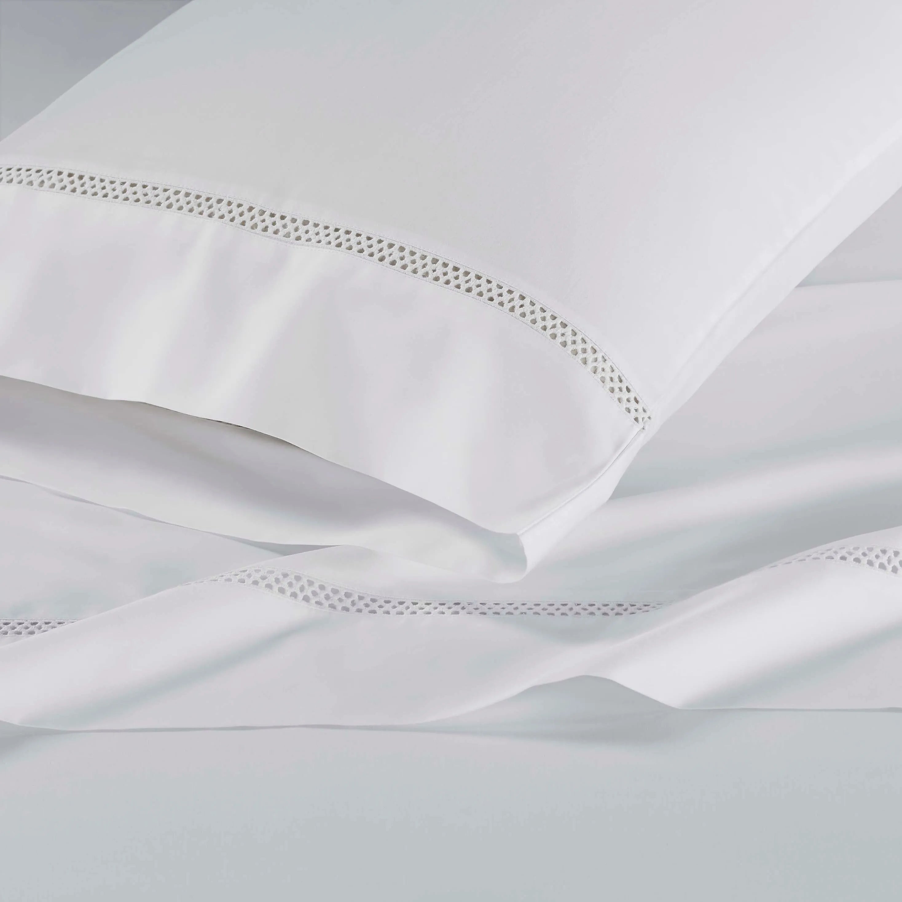 100% Cotton Bed Sheet Set Cross-Stitch Embroidered Deep Pocket Riverton - Sheet Set by Superior Brand