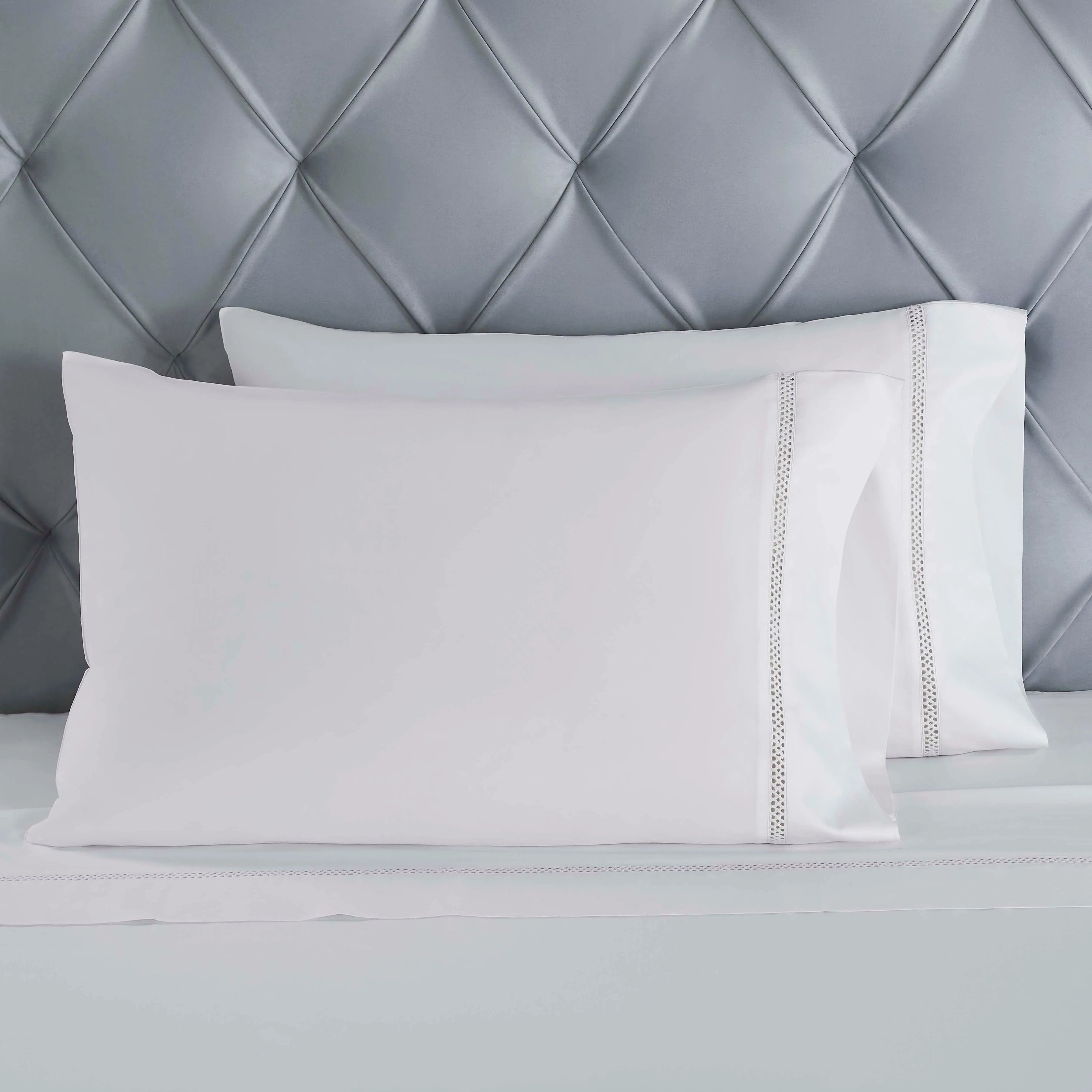 100% Cotton Bed Sheet Set Cross-Stitch Embroidered Deep Pocket Riverton - Sheet Set by Superior Brand