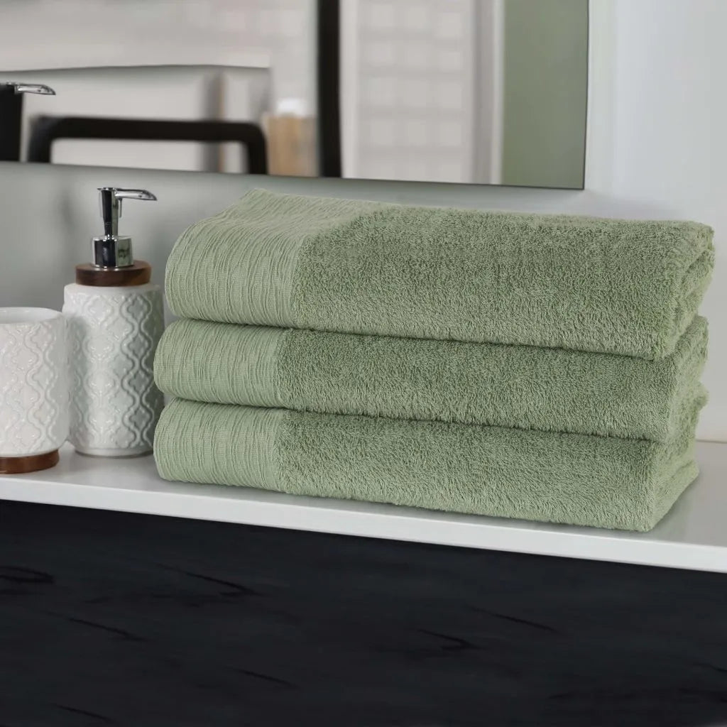 Rayon from Bamboo Eco-Friendly Fluffy Soft Solid Bath Towel Set of 3 - Bath Towel by Superior Brand