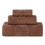Napa Zero Twist Cotton Solid Waffle Honeycomb 3 Piece Towel Set - Towel Set by Superior Brand