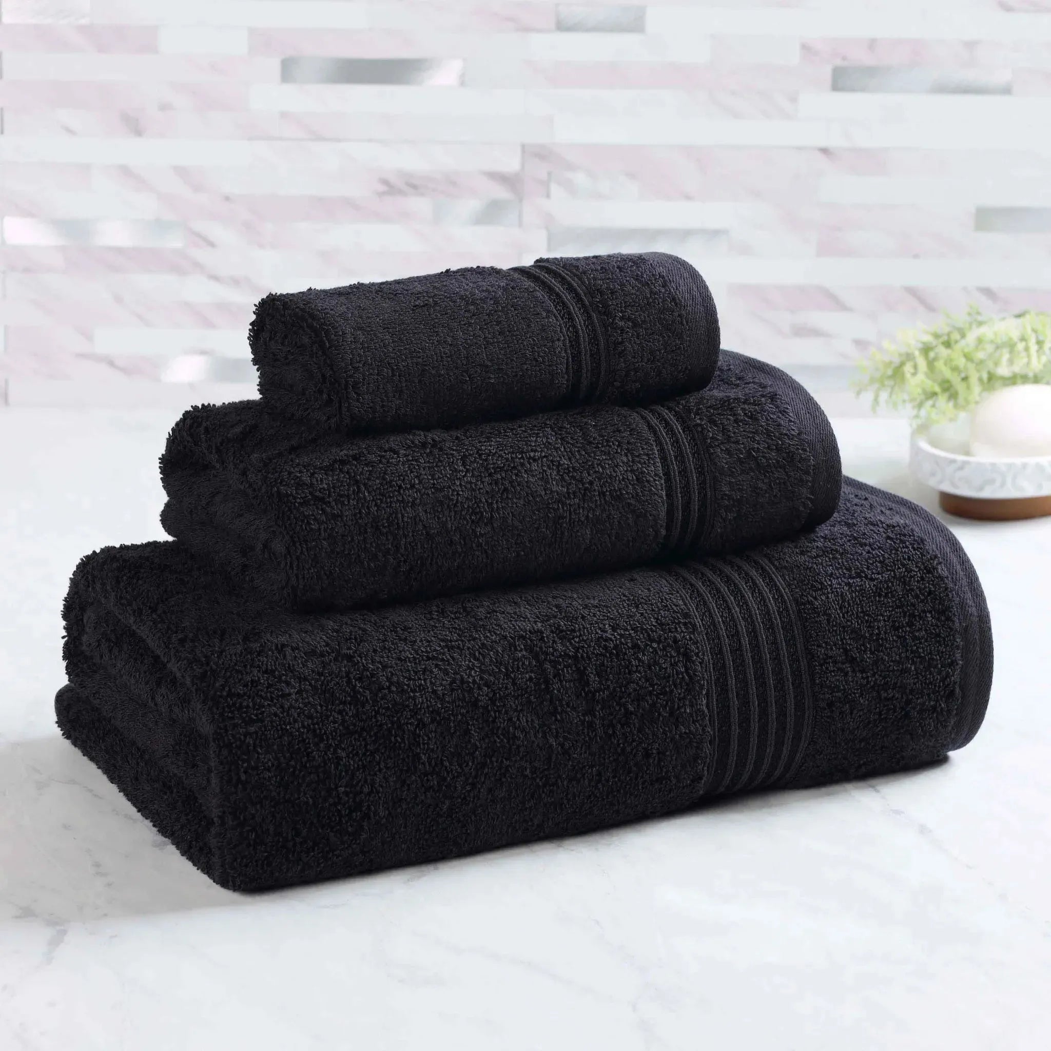 Egyptian Cotton Heritage Plush Towel Set 3 Piece - Egyptian Cotton Towel Set by Superior Brand