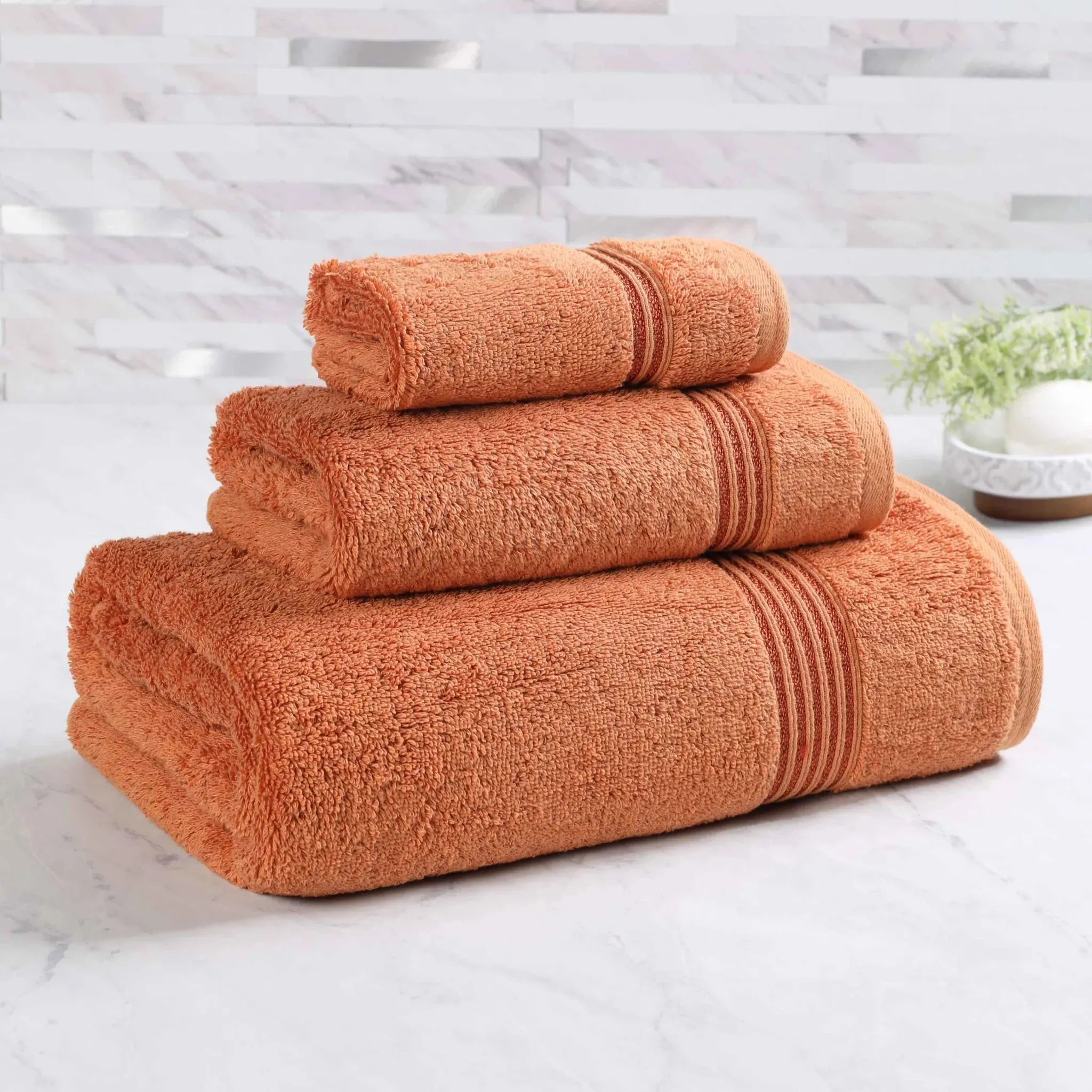 Egyptian Cotton Heritage Plush Towel Set 3 Piece - Egyptian Cotton Towel Set by Superior Brand