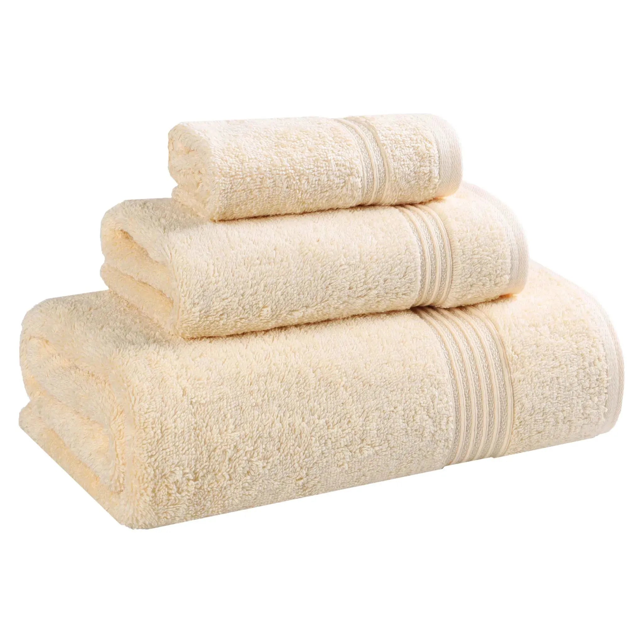 Egyptian Cotton Heritage Plush Towel Set 3 Piece - Egyptian Cotton Towel Set by Superior Brand