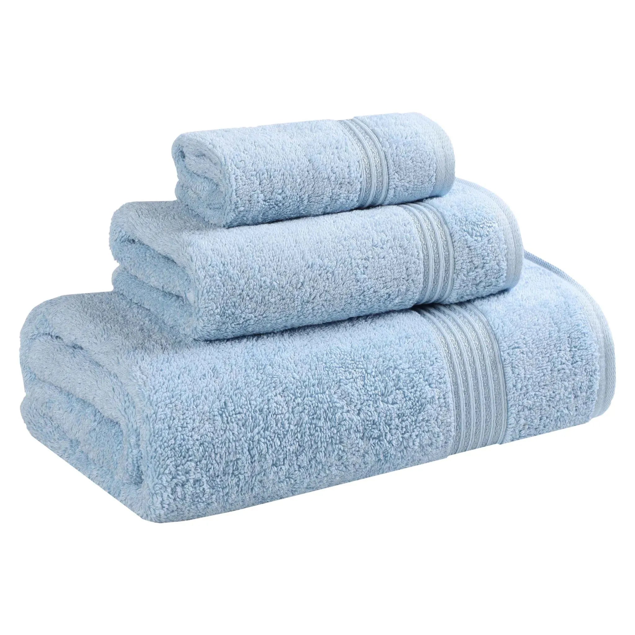 Egyptian Cotton Heritage Plush Towel Set 3 Piece - Egyptian Cotton Towel Set by Superior Brand