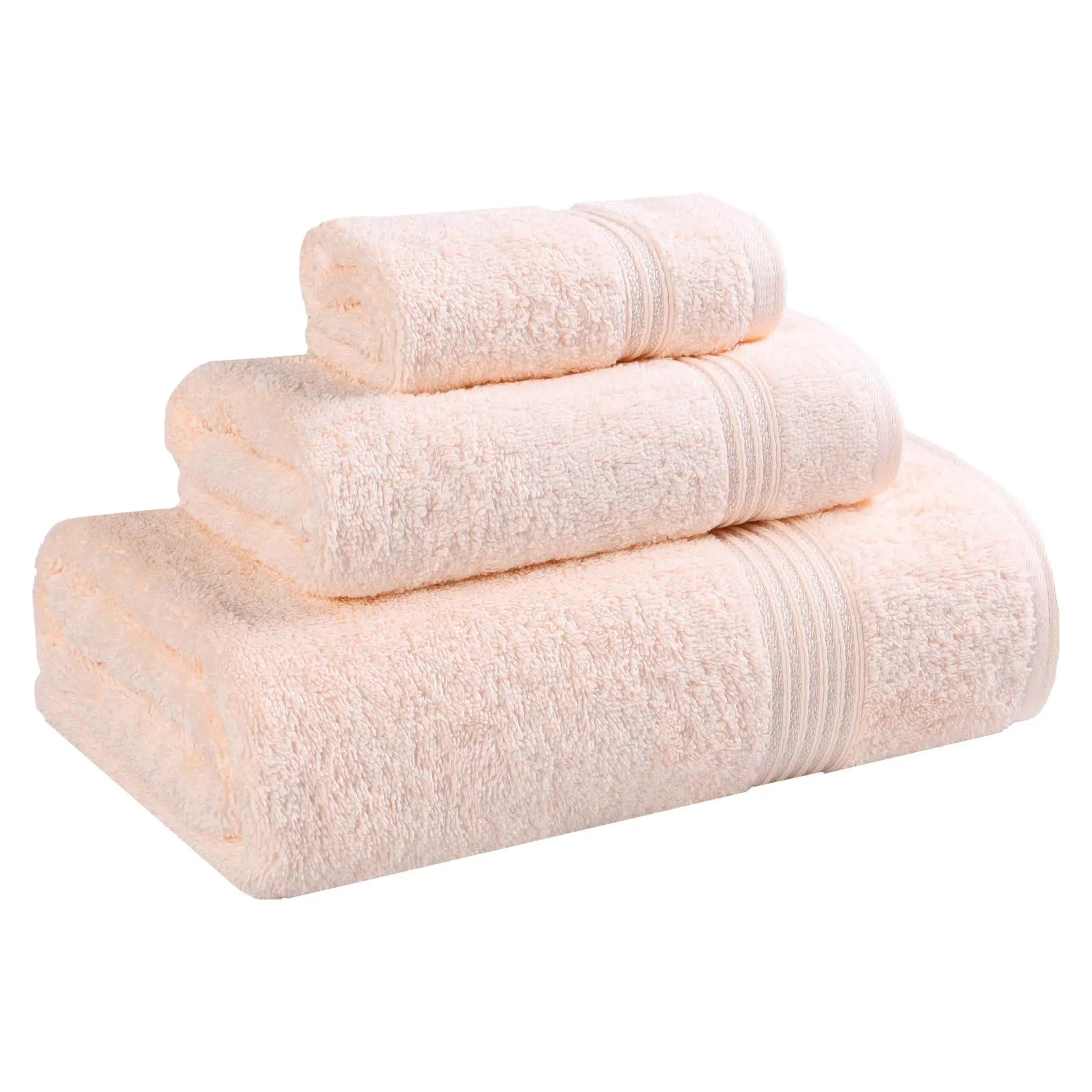 Egyptian Cotton Heritage Plush Towel Set 3 Piece - Egyptian Cotton Towel Set by Superior Brand