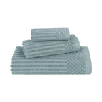 Soho Ribbed Cotton Absorbent 3 Piece Assorted Towel Set - Towel Set by Superior Brand