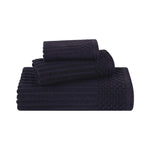 Soho Ribbed Cotton Absorbent 3 Piece Assorted Towel Set - Towel Set by Superior Brand