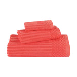 Soho Ribbed Cotton Absorbent 3 Piece Assorted Towel Set - Towel Set by Superior Brand
