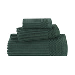 Soho Ribbed Cotton Absorbent 3 Piece Assorted Towel Set - Towel Set by Superior Brand