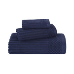 Soho Ribbed Cotton Absorbent 3 Piece Assorted Towel Set - Towel Set by Superior Brand