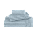Soho Ribbed Cotton Absorbent 3 Piece Assorted Towel Set - Towel Set by Superior Brand