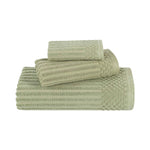 Soho Ribbed Cotton Absorbent 3 Piece Assorted Towel Set - Towel Set by Superior Brand