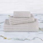 Soho Ribbed Cotton Absorbent 3 Piece Assorted Towel Set - Towel Set by Superior Brand