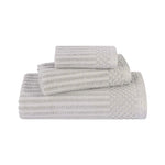 Soho Ribbed Cotton Absorbent 3 Piece Assorted Towel Set - Towel Set by Superior Brand
